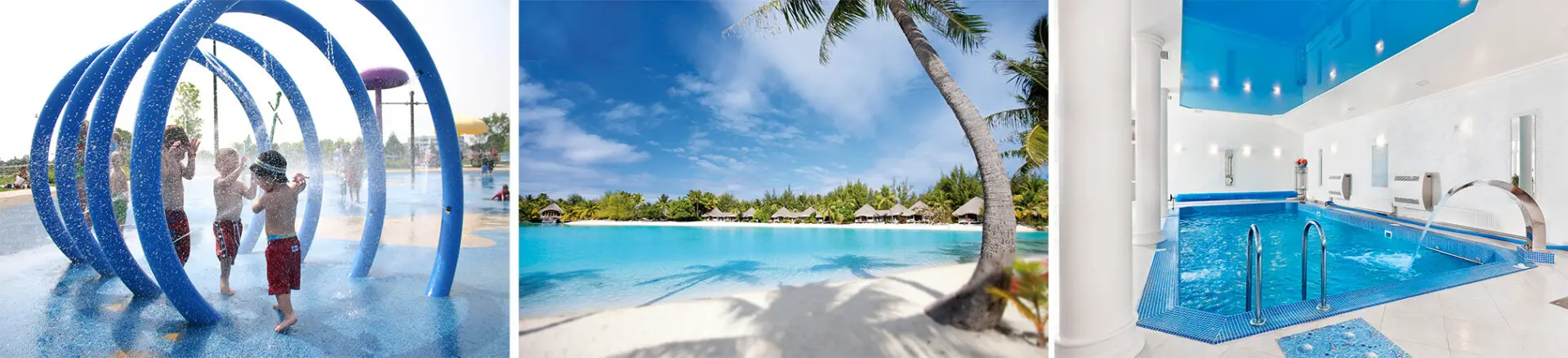 collage types of hotel pools