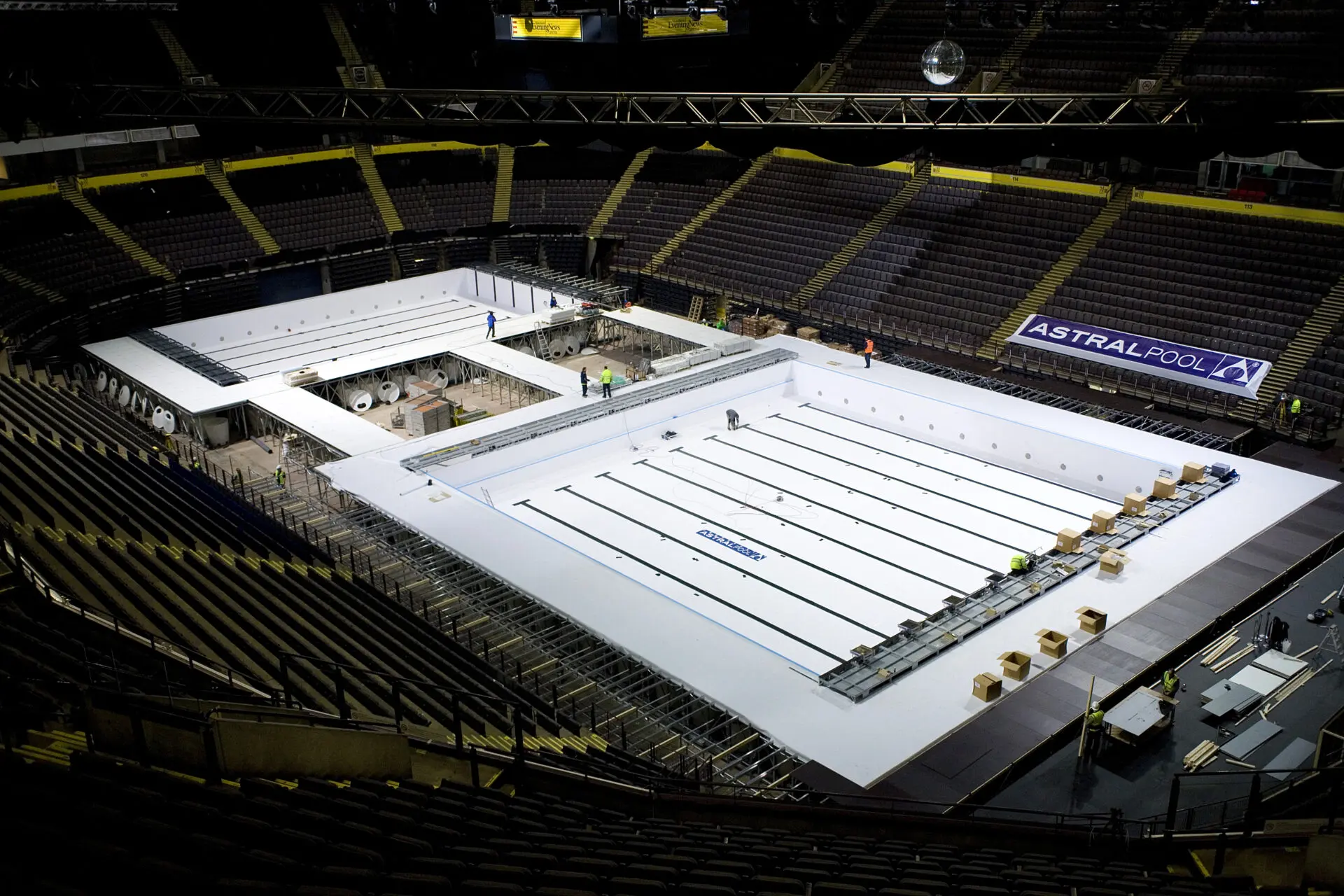 2008 FINA World Swimming Championships 25m Manchester supporting construction 3 1