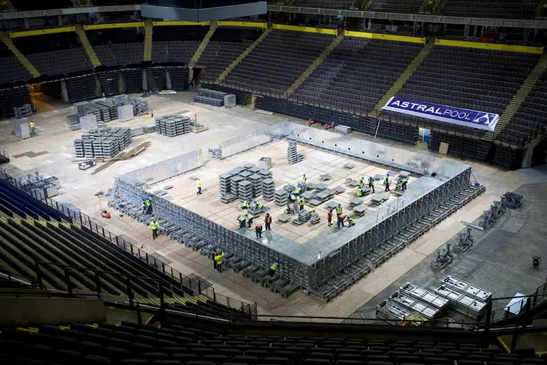 2008 FINA World Swimming Championships 25m Manchester supporting construction 5 1