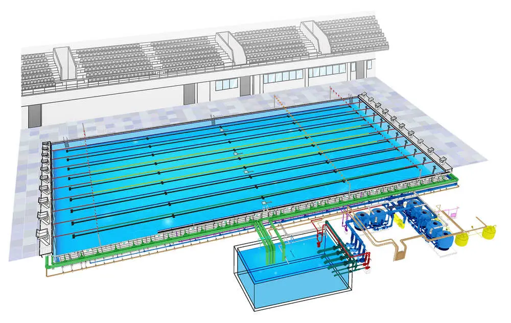 Por qué el gemelo digital es la próxima herramienta transformadora para la gestión de piscinas 2 diagrama de piscina olimpica 4
